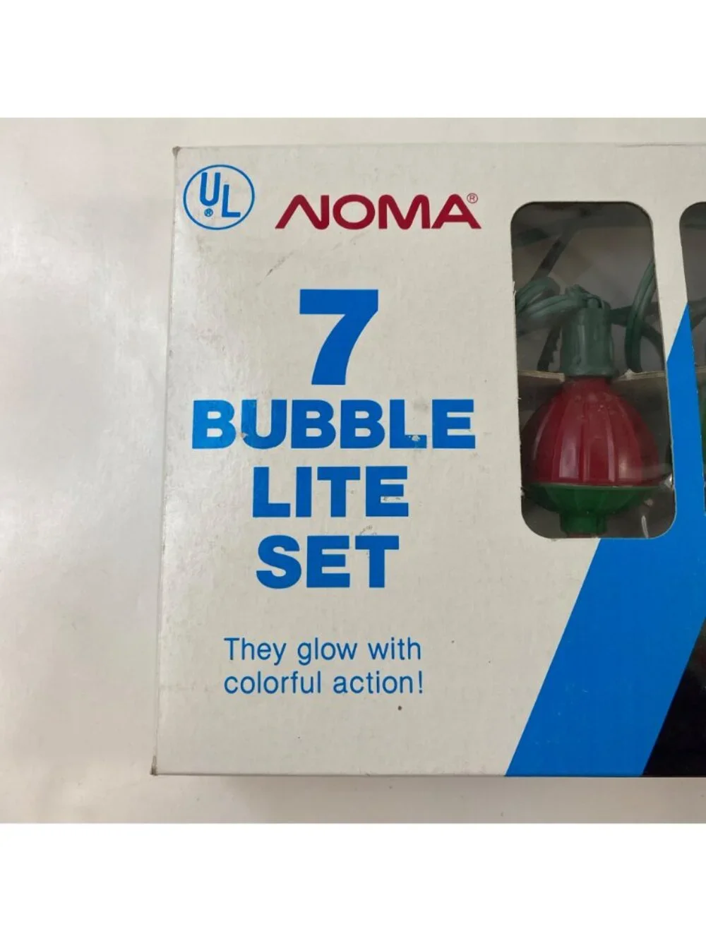 NOMA 7 Bubble Lite Set Christmas Lights With Colorful Action Overload Protection